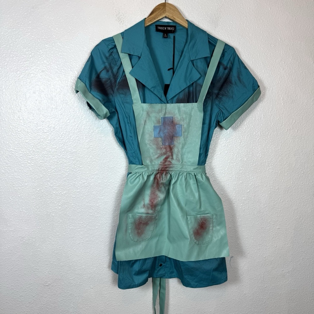 Dolls Kill Trickz N Treatz Bloody Nurse Halloween Costume Womens Large Say Ahh